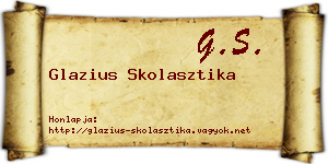 Glazius Skolasztika névjegykártya