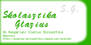skolasztika glazius business card